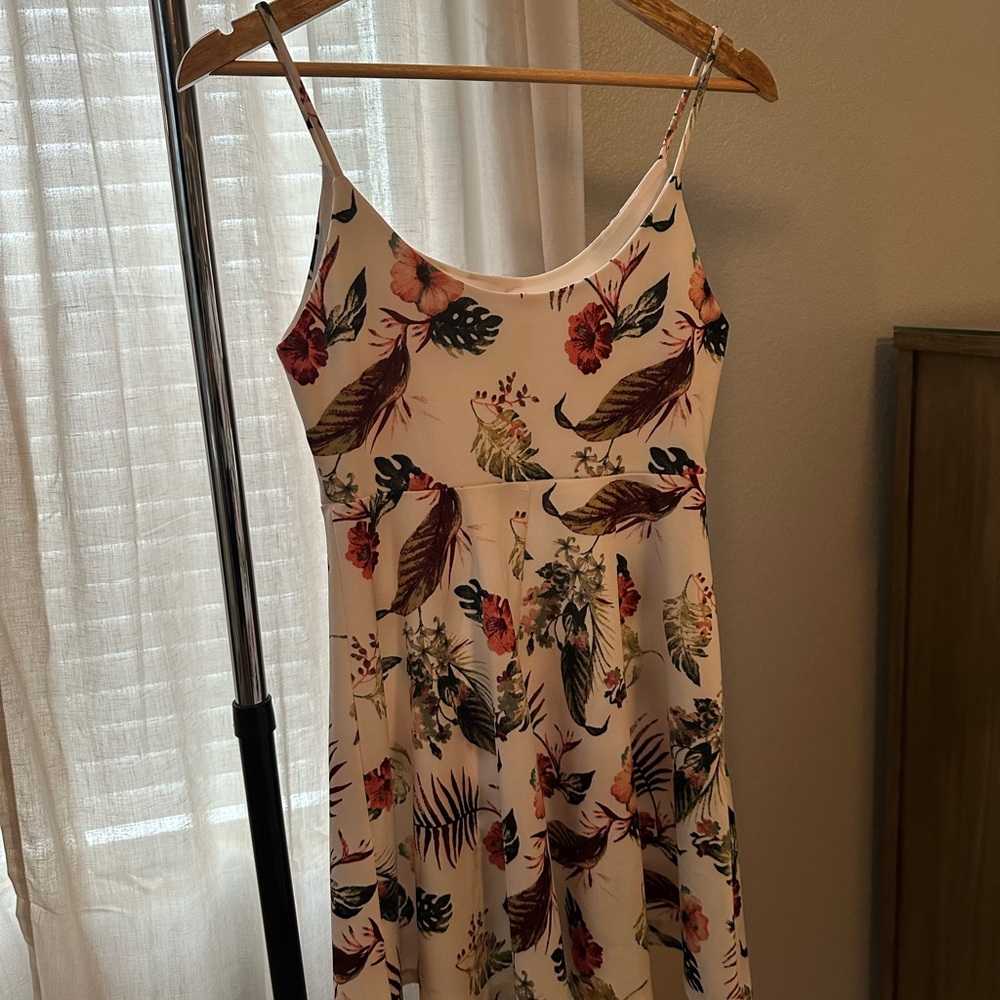 Floral Print Spaghetti Strap Dress